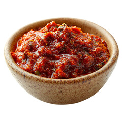 A Bowl of Tomato Sauce Isolated on Transparent Background