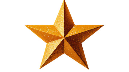 Fototapeta premium Golden Glitter Star Shiny Holiday Ornament, Elegant Five-Pointed Star Design.