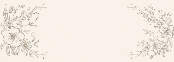 Obraz premium Elegant floral logo elements with borders, dividers, frame corners, and branches. Includes boho hand-drawn wedding herbs and leaves ideal for invitations and save the date cards, infused with