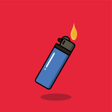vector illustration of a lighter