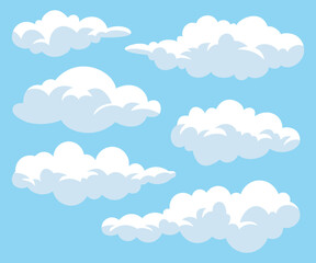 Clouds illustration weather overcast sky flat design