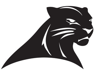 Panther silhouette isolated on white background. Panther silhouette. Vector illustration.