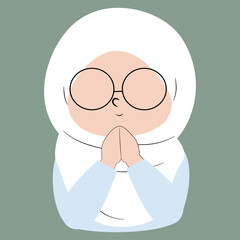 Muslim girl with glasses