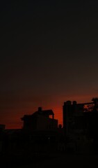 Obraz premium sunset in the city