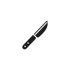 Fototapeta premium Simple Vector Illustration of a Kitchen Knife.This is a solid black, simple vector graphic of a kitchen knife.