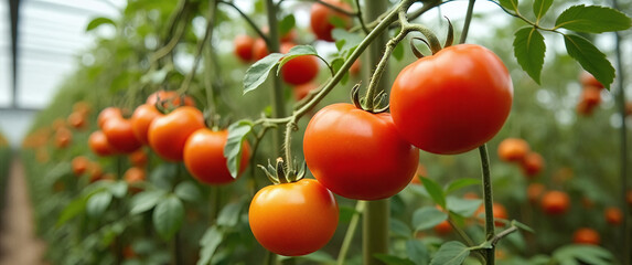 Obraz premium tomatoes in the garden