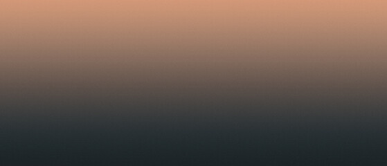 Naklejka premium Gradient sky at sunrise, soft hues of orange and blue blending into a dark horizon, peaceful nature background, ideal for serene designs and landscapes.
