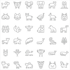 Elegant Animal Icon Collection - Premium Vector Design
