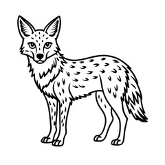 a detailed illustration of a fox standing confidently