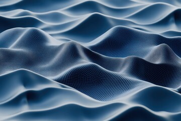 Fototapeta premium Abstract blue wave patterns creating a serene underwater effect, emphasizing fluidity and motion in design