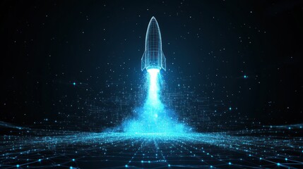 Digital Rocket Launch into the Cosmos