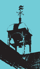 Belltower with domed turret silhouette © Simon