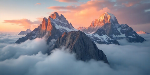 sunrise over the mountains