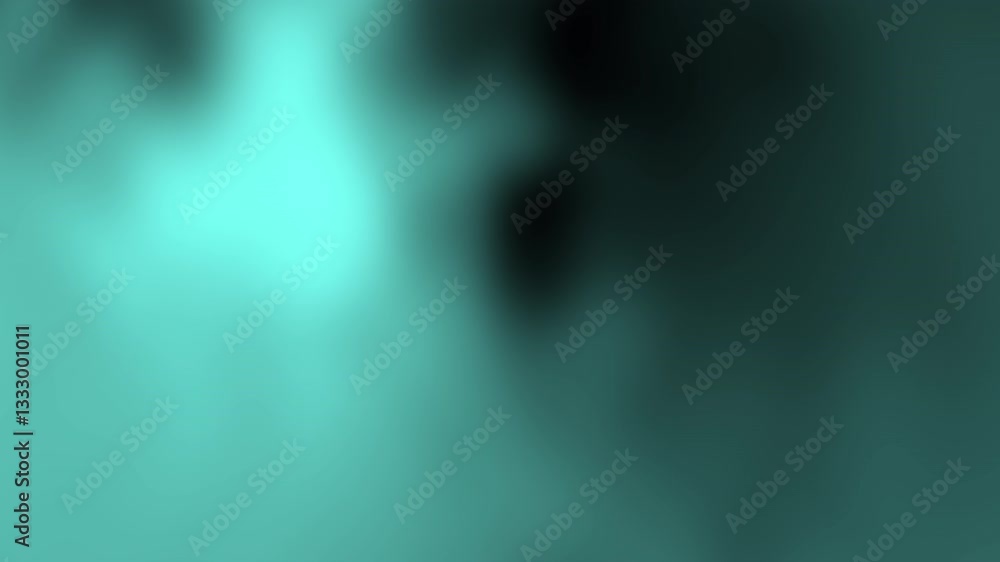Poster abstract teal and black gradient background with soft blurs, creating a soothing visual effect.
