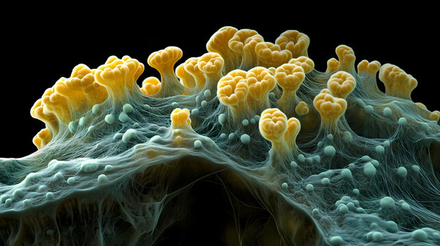 vibrant yellowishgreen mucor fungus