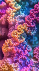 Fototapeta premium Colorful coral formations thriving in vibrant ocean waters