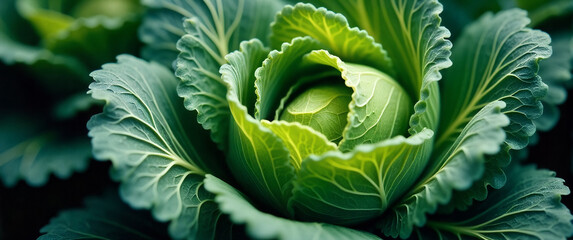 Obraz premium cabbage in the garden
