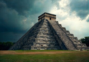 Ancient Majesty: Chichen Itza Emerging from the Sky
