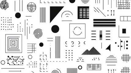 Abstract geometric shapes pattern (1)