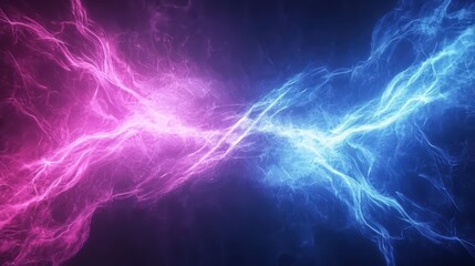 Fototapeta premium Vibrant Neon Abstract Futuristic Texture with Electric Blue and Pink Energy Waves