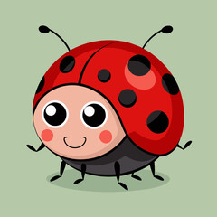ladybug on white background