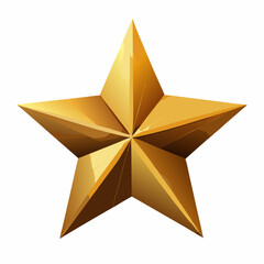 Obraz premium gold star isolated on white