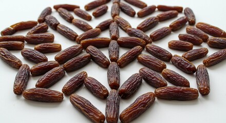 Dried Dates Arranged in a Star Pattern Organic Medjool Dates Healthy Snack Food