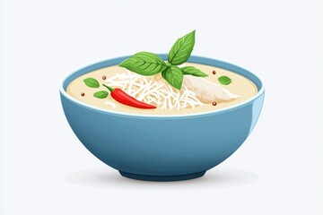 Delicious Thai Red Curry Bowl with Fresh Ingredients and a Touch of Spice