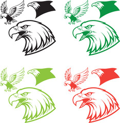 vector set of black and white birds