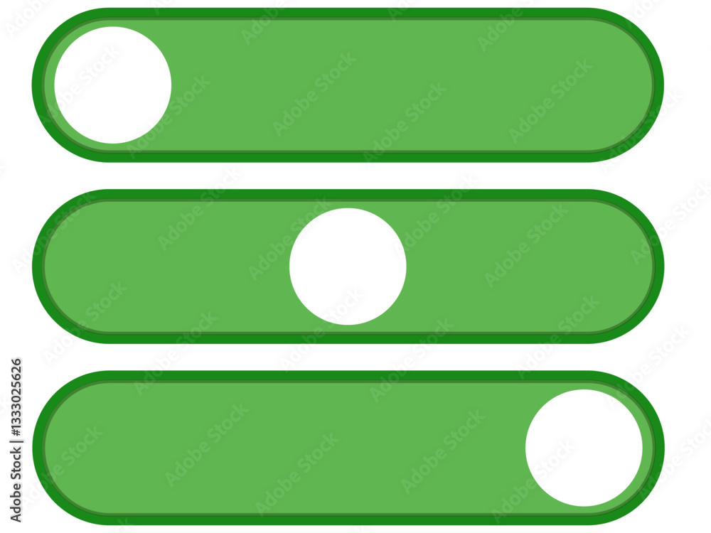 Aufkleber vector green button for animation on white background vector button for animation icon on white back