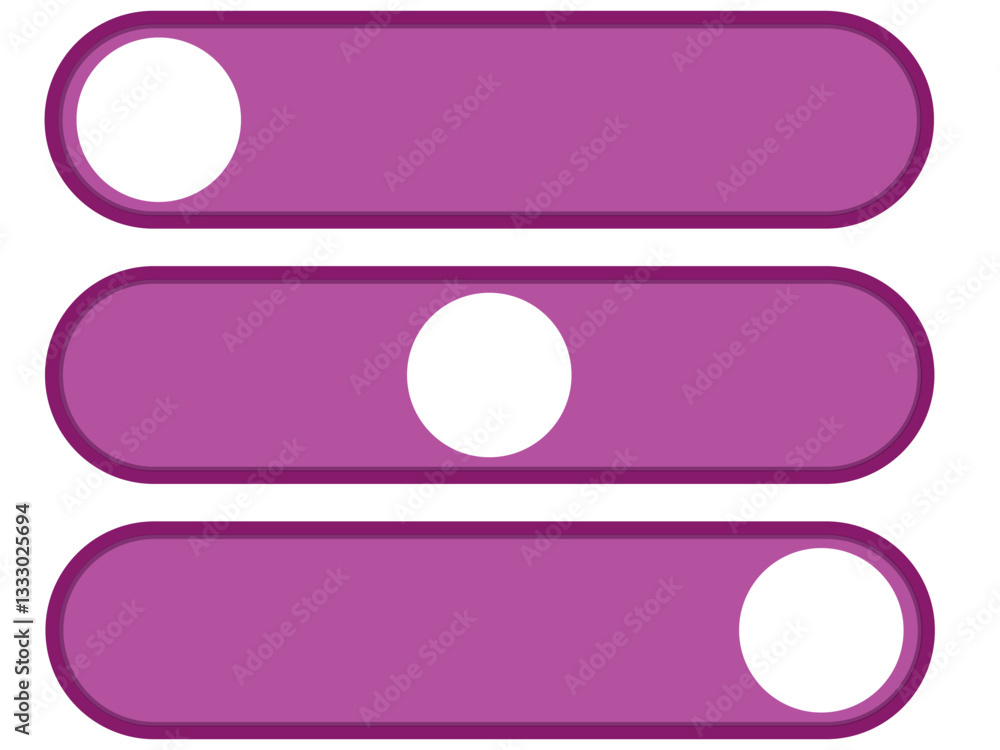 Poster vector pink button for animation on white background vector button for animation icon on white backg