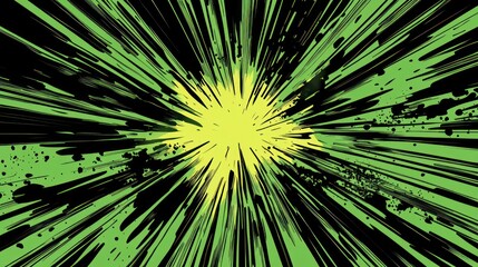 Green Explosion Graphic Design