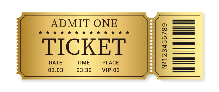 Gold ticket or golden pass