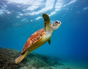 Obraz premium green sea turtle