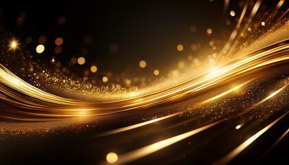 Obraz premium abstract image of glittering gold light streaks against a dark background creating a luxurious and magical atmosphere