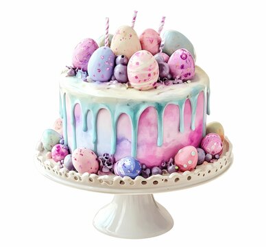 Adorable candy colors easer cake clipart