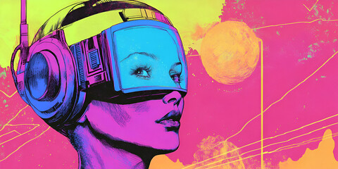 Pop Culture Retro Art Blending Vintage and Modern Creative Styles