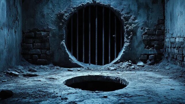 Exploring dark sewers mysterious underground environment urban setting cinematic perspective