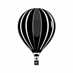 Obraz premium Striped Hot Air Balloon Illustration. Vector image