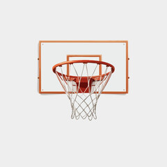 Basketball Hoop and Backboard Illustration. Vector image