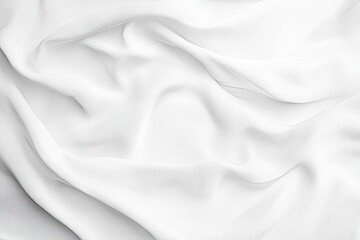 Obraz premium Smooth, pristine white fabric draped in elegant folds