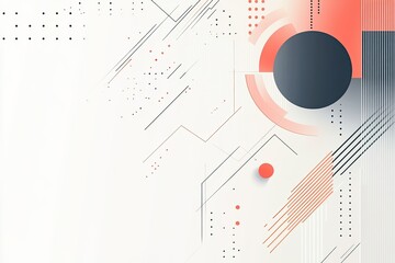 Abstract digital graphic design with geometric shapes and lines
