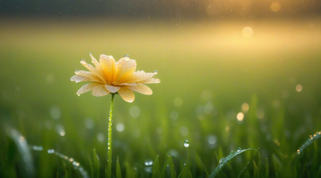 A yellow flowr with brokeh background.