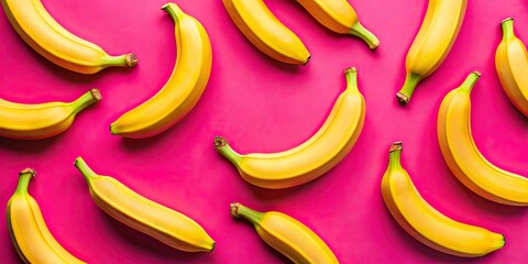 Banana Texture Pink Background Pattern Design