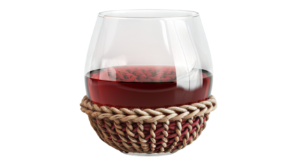 Glass of red wine isolated on white background