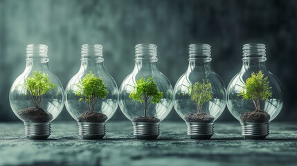 Eco friendly green, clean energy, the power and might of nature. Environmental,corporate governance, and social concept.