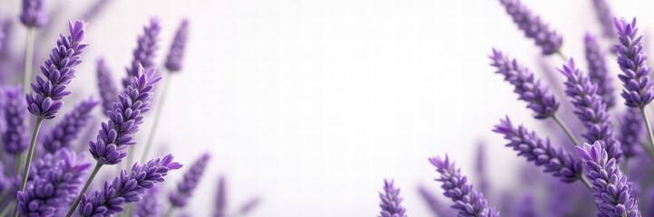 Obraz premium Soft lavender blooms create a serene and calming atmosphere, perfect for wellness, beauty, or nature-themed projects.