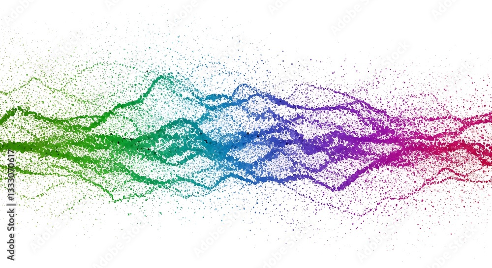 Poster abstract rainbow particle flow seamless loop ultra hd
