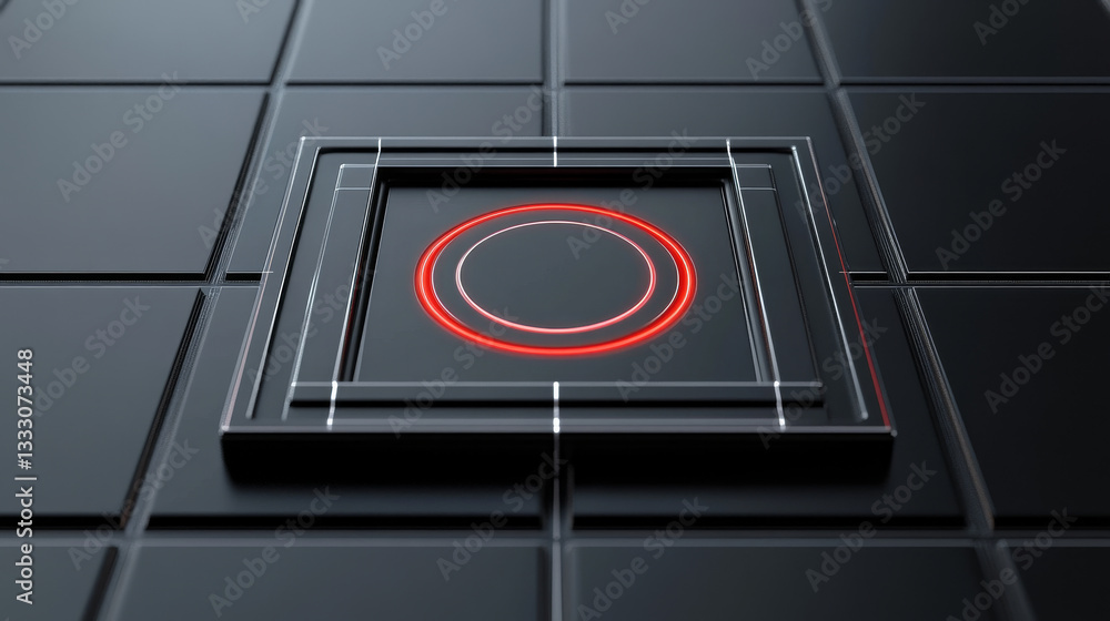 Poster hud square target. futuristic user interface frames and borders, sci-fi target aim, modern technolog
