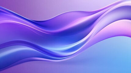 Naklejka premium Abstract Purple Blue Wave Flowing Elegant Design Background Soft Gradient Swirling Smooth Dynamic Digital Art Illustration Modern Artistic Wallpaper 